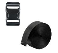 Correas para Mochilas Buckles and Straps Set, 6Yards Nylon Webbing, 6pack Side Release Buckle, 12pcs Tri-Glide Sliders For DIY Luggage Strap, Backpack(38mm)