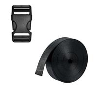 Correas para Mochilas Buckles and Straps Set, 6Yards Nylon Webbing, 6pack Side Release Buckle, 12pcs Tri-Glide Sliders For DIY Luggage Strap, Backpack(25mm)