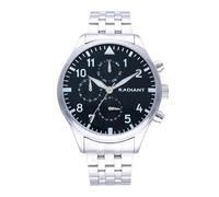 Radiant - Colección Caiman - Reloj analógico de Cuarzo. Reloj de Pulsera para Hombre. Reloj de Brazalete con Esfera Plateada y Correa de Acero Inoxidable. Tamaño 43mm. 5ATM.