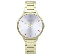 Radiant - Colección Mykonos - Reloj analógico y automático. Reloj de Pulsera para Mujer. Reloj de Brazalete con Esfera Dorada y Correa de Acero Inoxidable. Tamaño 38mm. 3ATM.