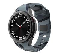 Correas para Samsung Galaxy Watch 7/6/5/4 40mm 44mm/6 Classic 47mm 43mm/5 Pro 45mm/4 Classic 46mm 42mm/FE 40mm, Correa de 20mm Silicona Suave para Samsung Watch 6 5 4, Gris Camuflaje