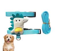 Correas resistentes para perros - correa de conejo, correa de gato, arnés de pecho con forma de I de muñeco de dibujos animados para pasear gatos y perros, correa de conejo, lindo chaleco de dibujos a