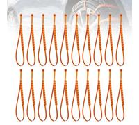 Correas tensoras antideslizantes para la nieve, 20 unidades, antideslizantes, ajustables, cadenas de nieve para neumáticos | Para coches, camiones y SUV en viajes por carretera y barro