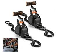 Correas tensoras autoenrollables, 2 Unidades, Términos de búsqueda, 3 m x 25 mm, automáticas con Gancho en S, Resistencia a la Rotura de 680 kg, Correas automáticas con trinquete para Camiones