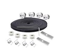 Correas transmisión Juego de polea correa distribución, 4 Uds., 20 dientes, 5 metros, 6MM, apertura GT2, 2 uds., piezas fijación, 1 ., llave, Kit DIY, impresora 3D Correa distribución para moto
