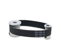 Correas transmisión Juego polea distribución 2GT componente transmisión relación reducción 2:1, 24T, 12 dientes ancho correa 6/10mm Correas trapezoidales(12T5-24T8,2GT-200-6mm)