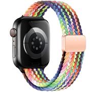 Correas trenzadas magnéticas delgadas compatibles con Apple Watch Band de 38 mm, 40 mm, 41 mm, 42 mm, 44 mm, 45 mm, 49 mm, correa deportiva de nailon suave para iWatch Ultra 2 y 1 Series 9 8 7 6 SE 5
