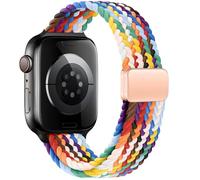 Correas trenzadas magnéticas delgadas compatibles con Apple Watch Band de 38 mm, 40 mm, 41 mm, 42 mm, 44 mm, 45 mm, 49 mm, correa deportiva de nailon suave para iWatch Ultra 2 y 1 Series 9 8 7 6 SE 5