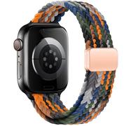 Correas trenzadas magnéticas delgadas compatibles con Apple Watch Band de 38 mm, 40 mm, 41 mm, 42 mm, 44 mm, 45 mm, 49 mm, correa deportiva de nailon suave para iWatch Ultra 2 y 1 Series 9 8 7 6 SE 5