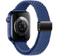 Correas trenzadas magnéticas delgadas compatibles con Apple Watch Band de 38 mm, 40 mm, 41 mm, 42 mm, 44 mm, 45 mm, 49 mm, correa deportiva de nailon suave para iWatch Ultra 2 y 1 Series 9 8 7 6 SE 5