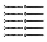 Correas Trilancer con Cierres de Gancho y Lazo 23x3cm. Útiles como Cinturones Elásticos y para Empaquetar Cables, Mangueras, En Bicicletas, Talleres, y como Goma de Pantalón (Paquete de 10)