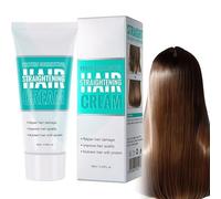 Corrección de proteínas Camino enderezado, seda y crema para alisarse el cabello brillante, corrección de proteínas de queratina, alisando cremas enderecernas, para todos los tipos de pelos (1Pc)