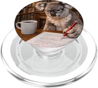Corrección de Textos de Oso Koala, Biblioteca con Gafas, Meme Divertido PopSockets PopGrip para MagSafe