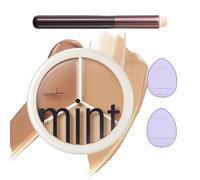 Corrector - 3 colores, alta cobertura, resistente al agua, corrector de cara completa, paleta de corrector - Cremosidad uniforme, maquillaje facial, ojeras oscuras, manchas, cicatrices, líneas finas