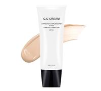 Corrector de color crema CC, base de cobertura completa SPF 50, resistente al agua y al sudor, crema CC, hidratante y duradera, corrector natural, tono de piel uniforme y cuidado de la piel