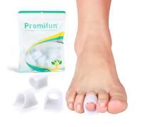 Corrector de dedos en martillo para mujeres - Enderezador de dedos de gel blando - Realineación de dedos doblados, curvados, torcidos, en garra(8 Count, Medium, White)