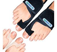 Corrector de Juanetes - Enderezador de Juanetes Corrector Nocturno y Día- Relaja, Separa y Estira- 4x Separadores - Kit Protector