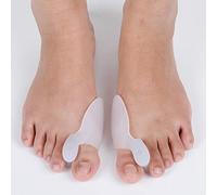 Corrector de Juanetes, Enderezadora de Dedos Correctora de Juanetes, Cuidado de Dos Hallux Valgus, Pulgar Valgo de Silicona 1 Par + Paño de Lycra Pulgar Valgo Banda Elástica 1