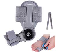 Corrector de juanetes para mujeres y hombres, dedo gordo, perilla ajustable, separador ortopédico doble con correa antideslizante para el talón y almohadillas de silicona suave, para pies derecho e