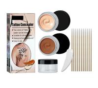 Corrector de Piel Impermeable Maquillaje para Cubrir Tatuajes,Make Up Cover Total,Crema para Cubrir Tatuajes,Tattoo Concealer,Crema Correctora para Tatuajes,Corrector de Tatuajes Manchas Oscuras