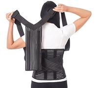 Corrector de postura + cinturón lumbar dos en uno/transpirable, mantenimiento de espalda y hombros LUX Soporte dorsal clavícula ajustable ortopédico arriba y abajo de la espalda alivio del dolor