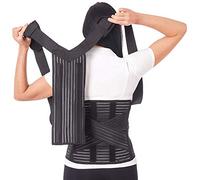 Corrector de postura + cinturón lumbar dos en uno/transpirable para mantener la espalda y los hombros LUX Soporte dorsal clavícula ajustable ortopédico arriba y abajo de la espalda alivio del dolor