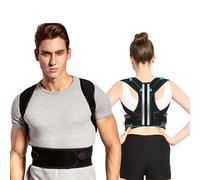 Corrector de postura Soporte de columna y espalda para hombres y mujeres, soporte de espalda con placa de soporte reemplazable Soporte de espalda transpirable y ajustable que proporciona alivio del do