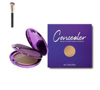 Corrector en crema Evanesce Soft Matte, base hidratante de cobertura total, resistente al agua, corrector de color con brocha, hidratante ligero de larga duración (Ivory White)