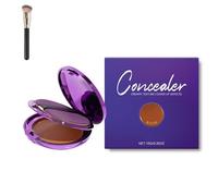 Corrector en crema Evanesce Soft Matte, base hidratante de cobertura total, resistente al agua, corrector de color con brocha, hidratante ligero de larga duración (Deep)