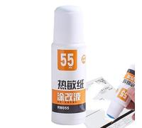 Corrector líquido líquido para papel, corrector para papel térmico, 55 ml / 30 ml portátil eliminando las escrituras para toda la familia