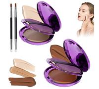 Corrector Mate Para Rostro Y Cuerpo, Corrector En Crema Evanesce Soft Matte, Resistente Al Agua, Cubre Cicatrices, Resistente Al Sudor De Larga Duración, Ojeras (Marfil + Piel Oscura)
