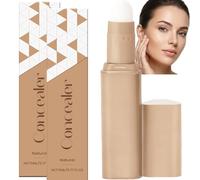 Corrector para la cara, crema natural, corrector contra ojeras e impurezas, cubierta ligera para tono de piel desigual, lápiz corrector portátil de 5 ml (2 unidades)