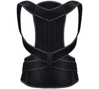Corrector Scoliosis Back Brace Spine Corset Shoulder Support Poor Correction Belt Men (Color Black, Size : X-Large) Tools