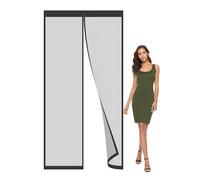 Corredera Cortina 110x125cm Mosquitera Magnética,Verano Cortina magnética Magnética Automático con Durable para Puertas Correderas/Balcones/Terraza Negro