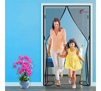 Corredera Cortina Mosquitera Magnética, 85x205cm Mosquiteras Correderas Magnética para Balcones, Tejido Súper Fino Para Dejar Pasar El Aire, Antracita, 663 Tamaños