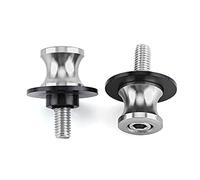 Correderas Del Brazo Oscilante Spools, 2 Pcs 6Mm Cnc Swing Arm Stand Tornillo Swingarm Bobbins Accesorios De Motocicleta(Plata)