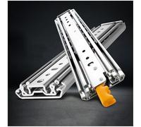 Correderas for cajones con cerradura de alta resistencia, montaje lateral, extensión completa, rodamiento de bolas, riel de bloqueo for gabinete(30in/75cm)