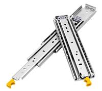 Correderas for cajones, correderas resistentes con cerradura, rieles de extensión completa con cerradura, guía de rieles con cojinetes de bolas de repuesto,(68in/172.72cm)