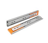 Correderas for cajones de acero inoxidable de 10" a 22", rieles de tres secciones con cierre suave, rodillos for gabinetes, herrajes for muebles Deslizamiento Silencioso(10inch-25cm(Buffer))