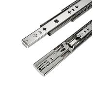 Correderas for cajones de alta resistencia, correderas industriales con bloqueo por cojinetes bolas y extensión completa, rieles for 3 secciones, capacidad carga 120 kg, montaje lateral(10in/250mm)