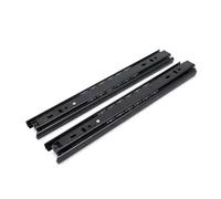 Correderas negras for cajones de gabinete 3 secciones con cojinetes engrosados y amortiguación cierre suave. Accesorios hardware(25cm 10inch pair)
