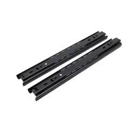 Correderas negras for cajones de gabinete 3 secciones, engrosadas, con cojinetes lisos, amortiguación y cierre suave. Accesorios hardware(25cm 10inch pair)