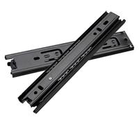 Correderas para cajones de Acero Inoxidable de 25 cm con Cierre Suave, Montaje Lateral, 3 Pliegues, extensión Completa, para un Deslizamiento Suave y silencioso, Ideales para cocinas y hogar