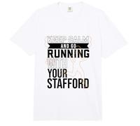 Corredor con Staffordshire Bull Terrier Comfort Colors Adult Heavyweight T-Shirt