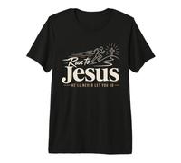 Corredor Cristiano Camino de fe hacia el Mensaje de Jesús Camiseta Premium