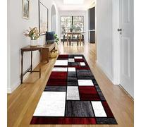Corredor de Alfombras para Pasillo Suave Toque Rojo Gris Negro Corredores Resistentes 80/90/100/110/120cm para Pasillos Lado Cama Puerta Entrada Áreas(100 * 350cm)