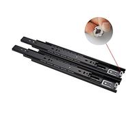 Corredor de cajón con Empuje for Abrir, Deslizador de cajón silencioso, Riel de cajón extensible de Tres Stafull, Montaje Lateral, for mesita de Noche/Escritorio de computadora(550mm(22in))