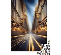 Corredor de la Catedral Dorada Set De 1000 Piezas Papel Reciclado Puzzle Familiar Aficionados A Los Entretenimiento Fin De Semana Rompecabezas Atractivo 52x38cm/1000pcs