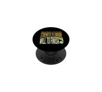 Corredor de maratón Coraje para Empezar, Fuerza para soportar PopSockets PopGrip Adhesivo