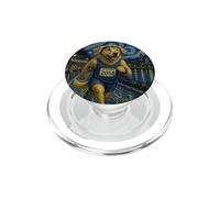 Corredor de Perros Marathon Running Golden Retriever Art PopSockets PopGrip para MagSafe